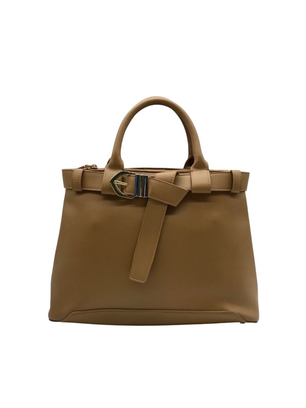 International Concepts Camel Brown Faux Leather Satchel